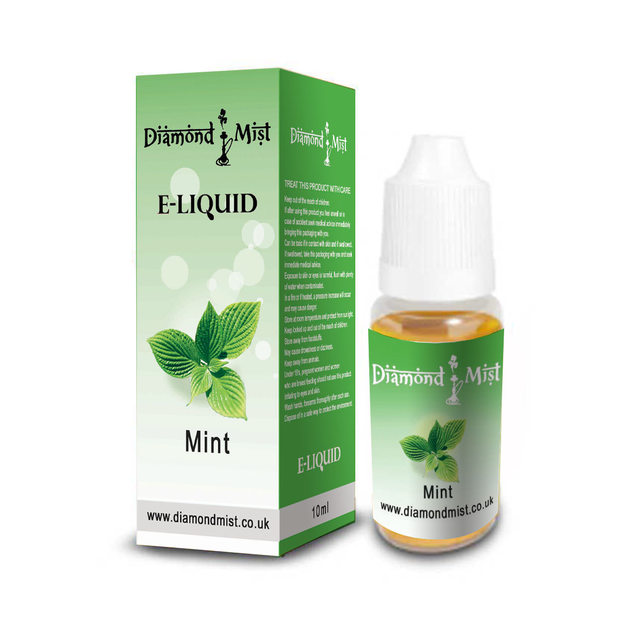 Mint Flavour ELiquid Refill Bottle 10ml puffdaddie.co.uk