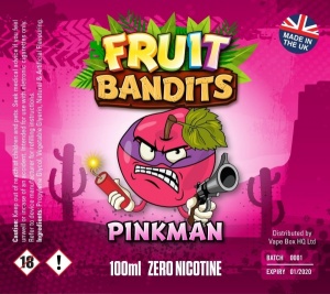 Fruit Bandits- Pinky-Man- 100ml Short Fill  - 0mg