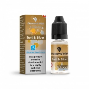 Diamond Mist - Gold & Silver Tobacco Flavour E-Liquid Refill Bottle 10ml
