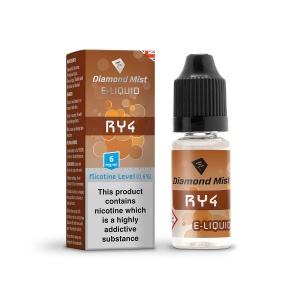 Diamond Mist - RY4 (Tobacco & Caramel) Flavour E-Liquid Refill Bottle 10m
