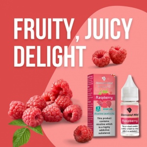 Diamond Mist - Raspberry Flavour E-Liquid Refill Bottle 10ml