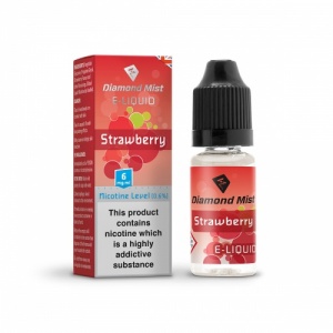 Diamond Mist - Strawberry Flavour E-Liquid Refill Bottle 10ml