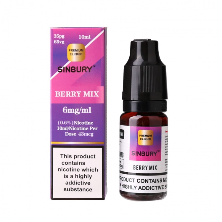 Sinbury (The new name for i Fresh) Berry Mix Flavour ELiquid Bottle