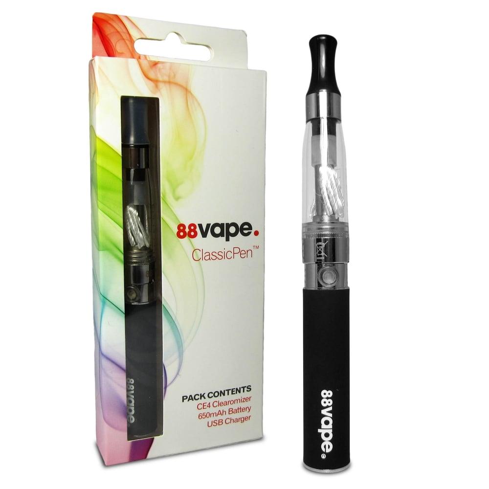 88 Vape Classic Electronic Cigarette Starter Kit 650 mAh - Black
