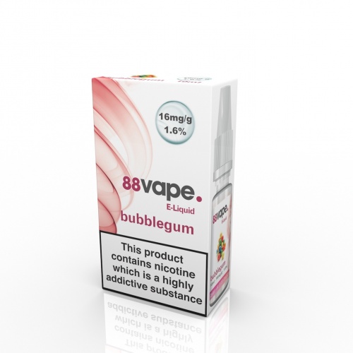 88 Vape - Bubble Gum Flavour E-Liquid Refill Bottle 10ml