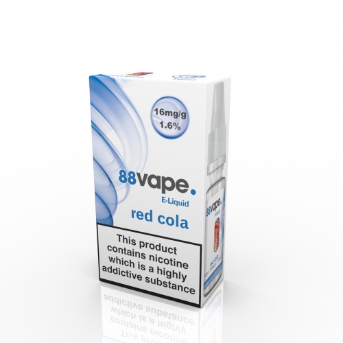 88 Vape - Red Cola Flavour E-Liquid Refill Bottle 10ml
