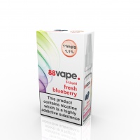 88 Vape - Fresh Blueberry Flavour E-Liquid Refill Bottle 10ml